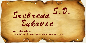 Srebrena Duković vizit kartica